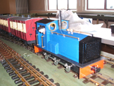 Image of a 16mm battery powered diesel locomotive